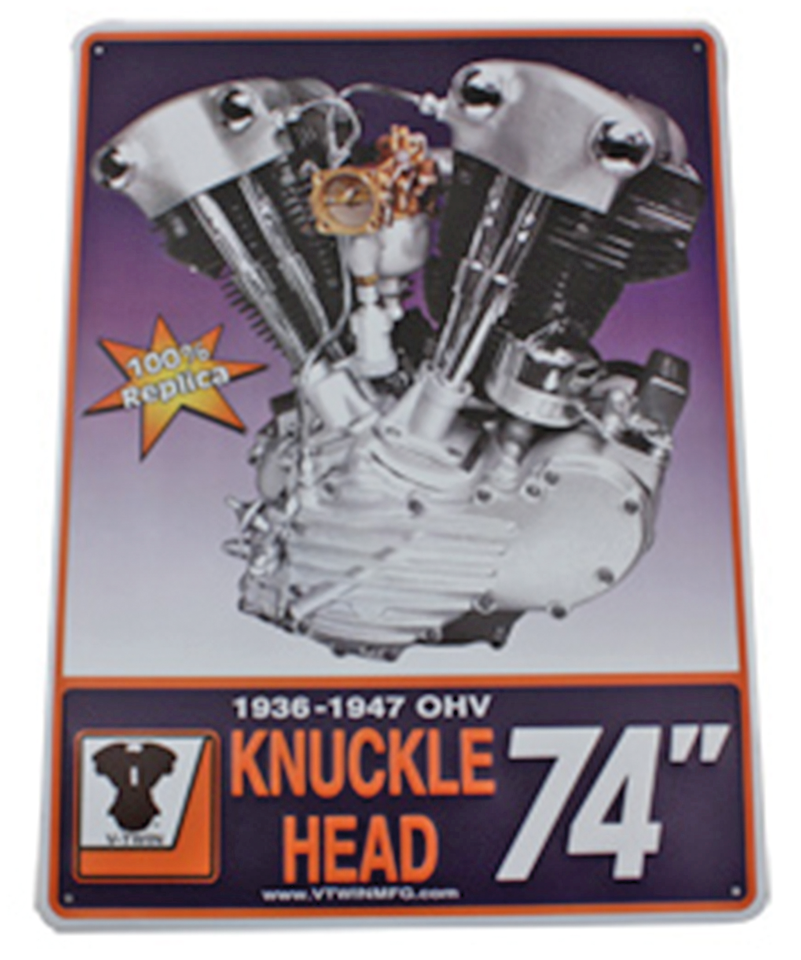 Knucklehead Engine Plaque Shop Sign, Banner & Decor V Twin Mfg Default Title