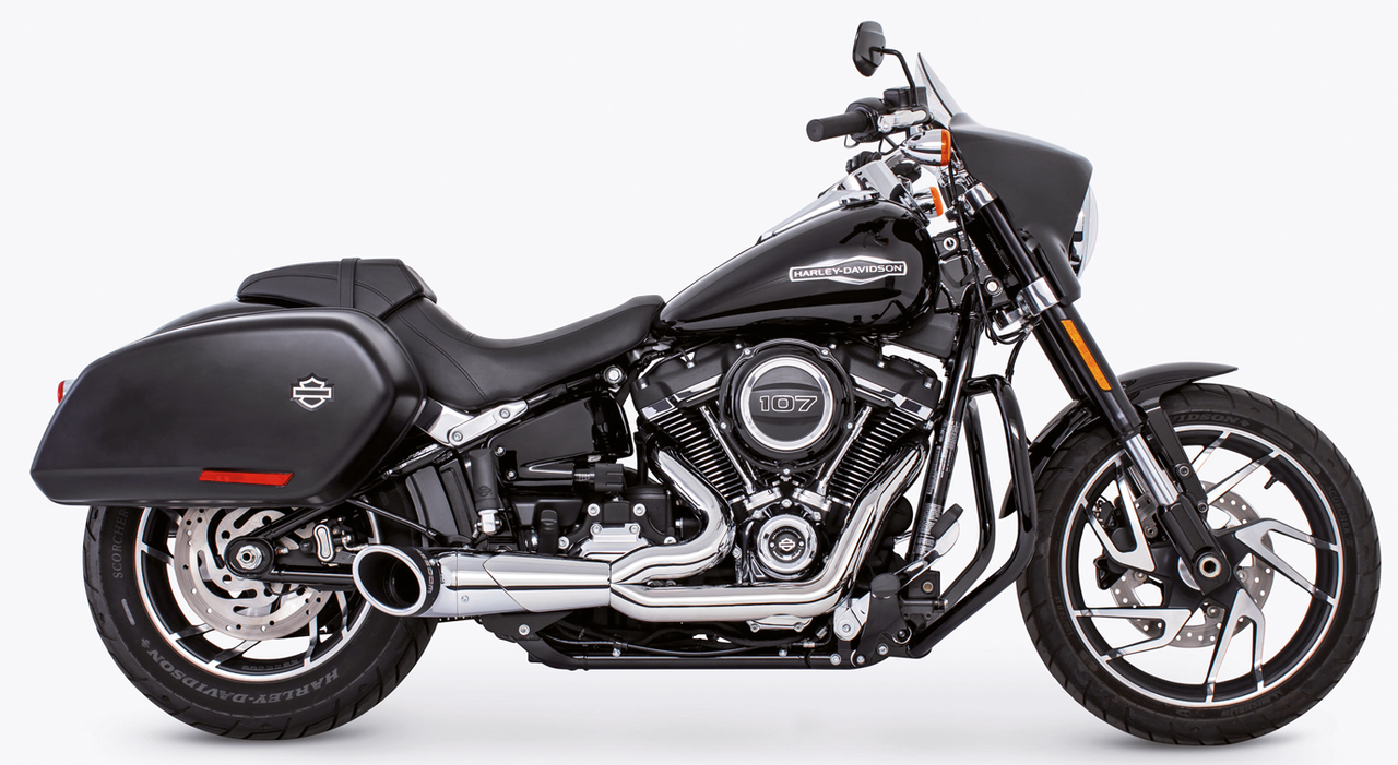 2 1 Turnout St18 Up Chr/Blk 2-1 Full Exhaust System Freedom Performance Exhaust