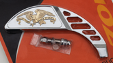 Gzp Crescent Mirror W/Eagle Go/Chr R/H Handlebar, Hand Controls & Mirrors Zodiac Default Title