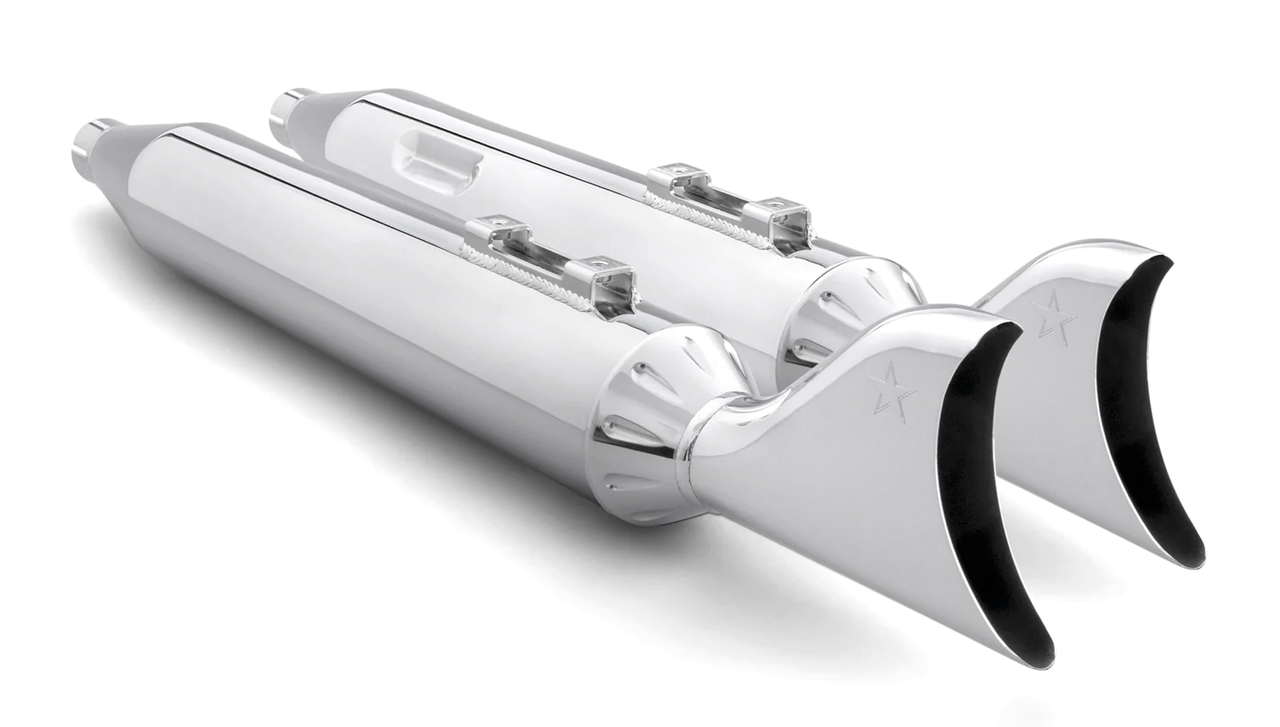 Flh/T95 16 4" Sharktail So's Ch/Ch Slip-On & Muffler Freedom Performance Exhaust Default Title