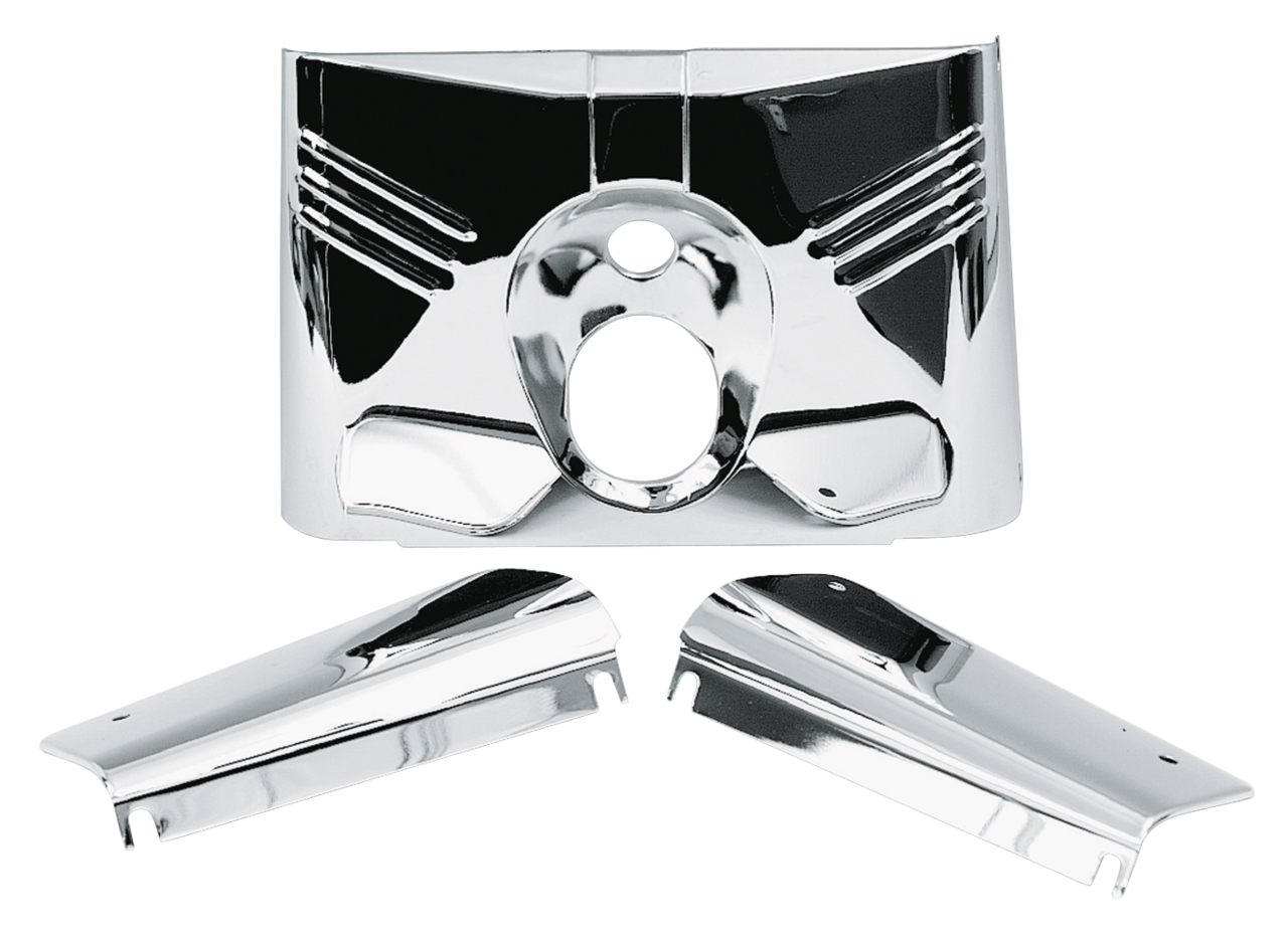 Gzp Chrome Headlight Tins Flst Upper Fork Cover Zodiac