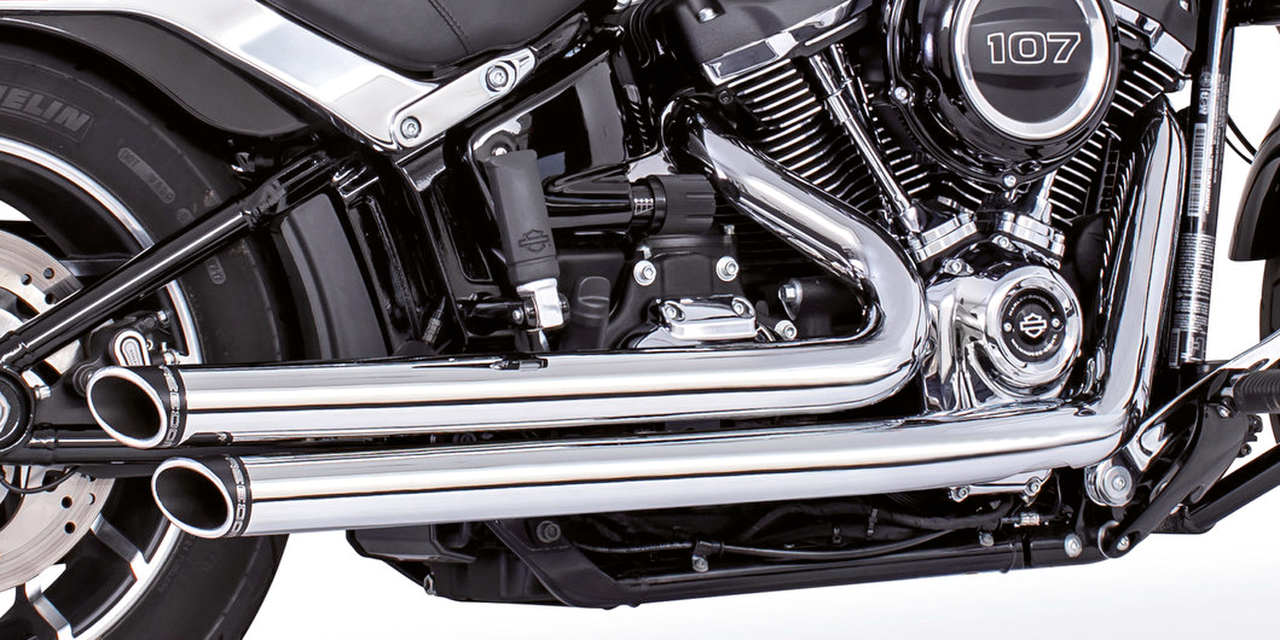 Indep Stggrd Slash Tip St18 Up Ch/Bk 2-2 Full Exhaust System Freedom Performance Exhaust