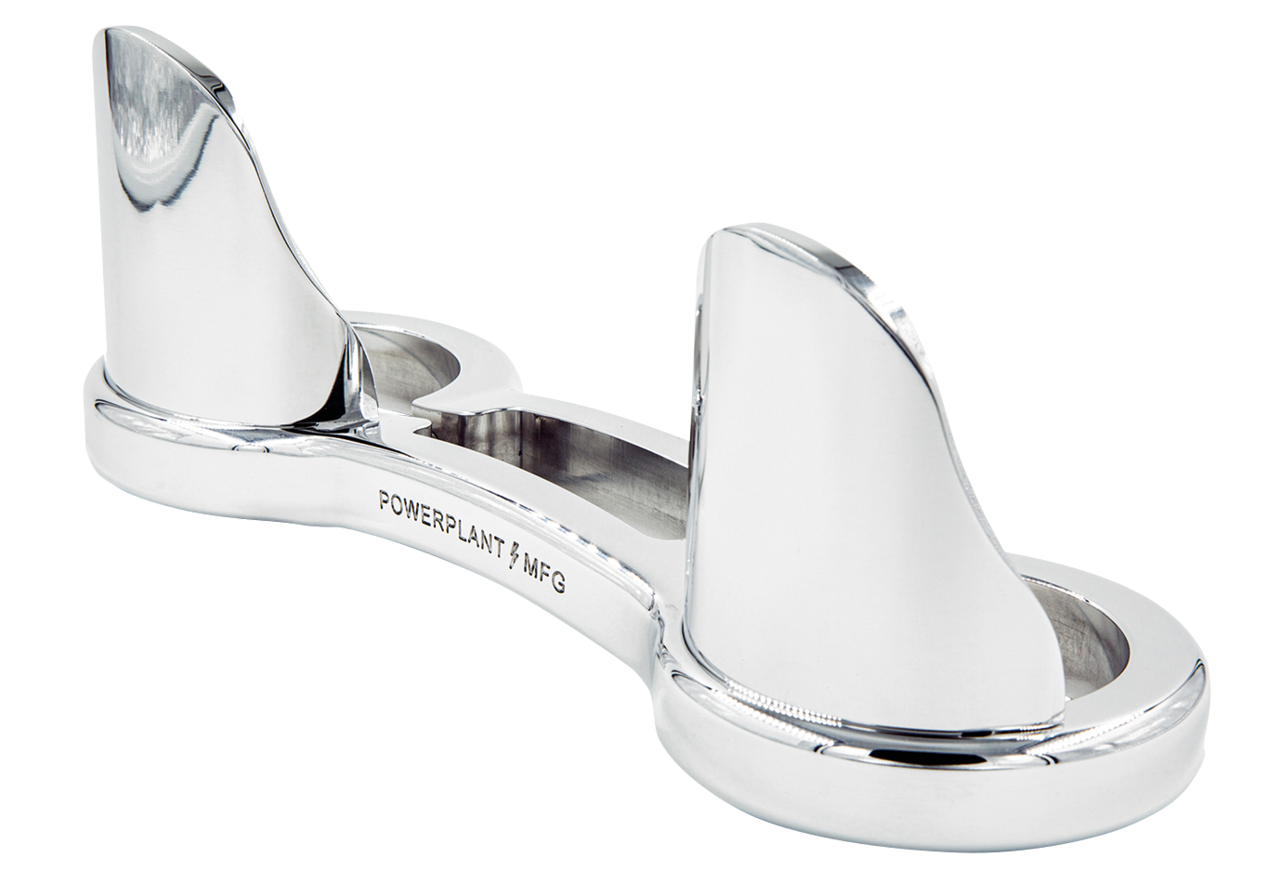 P16 39mm FORK BRACE W/DUST GUARDS Polish P16 Powerplant Motorcycle Co.