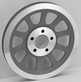 Gzp Rr Pulley Silver F*St07 17 66 T 20mm Sprocket & Pulley Zodiac Default Title