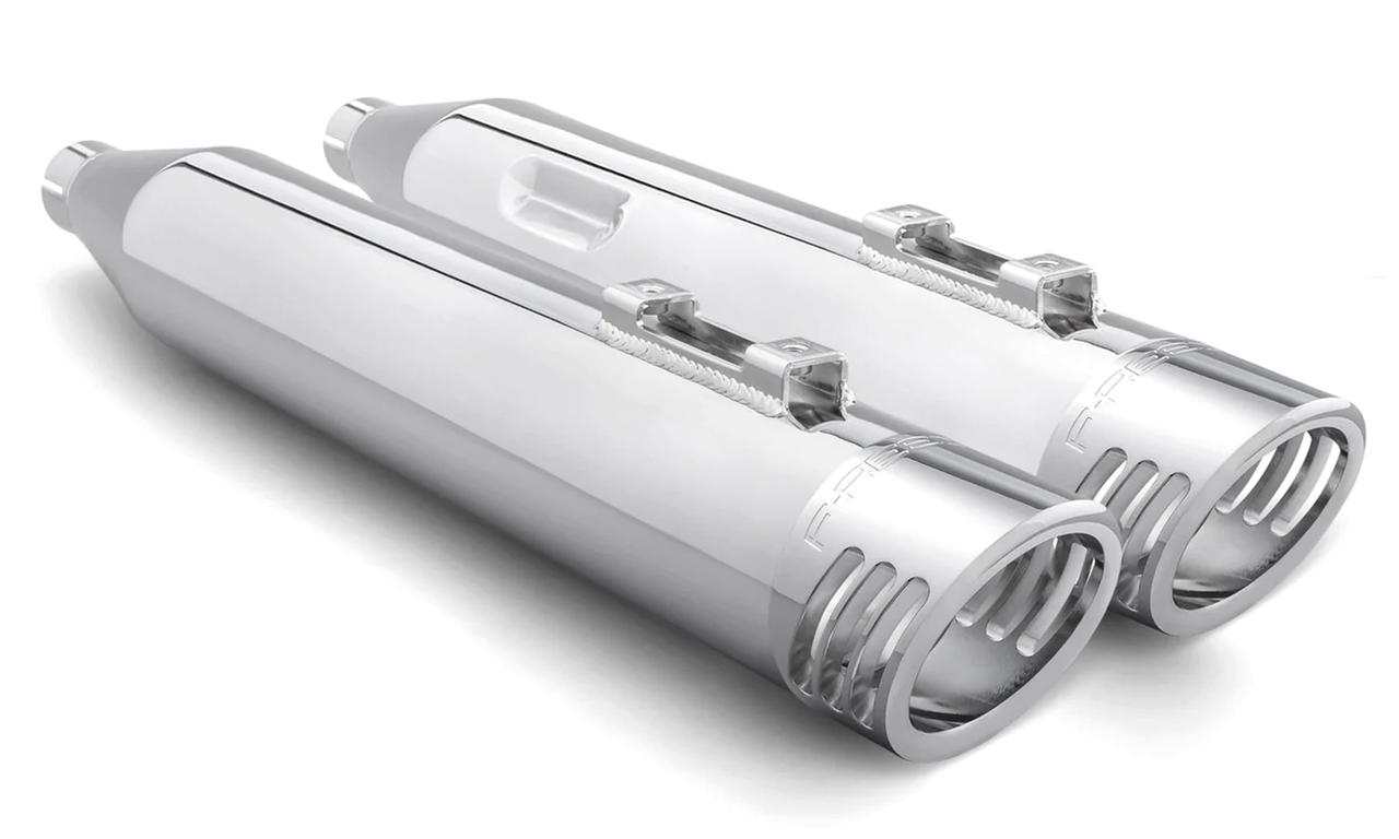 4" Racing S/O's Chr/Chr Flh/T17 Up Slip-On & Muffler Freedom Performance Exhaust Default Title