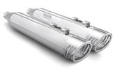 4" Racing S/O's Chr/Chr Flh/T17 Up Slip-On & Muffler Freedom Performance Exhaust Default Title