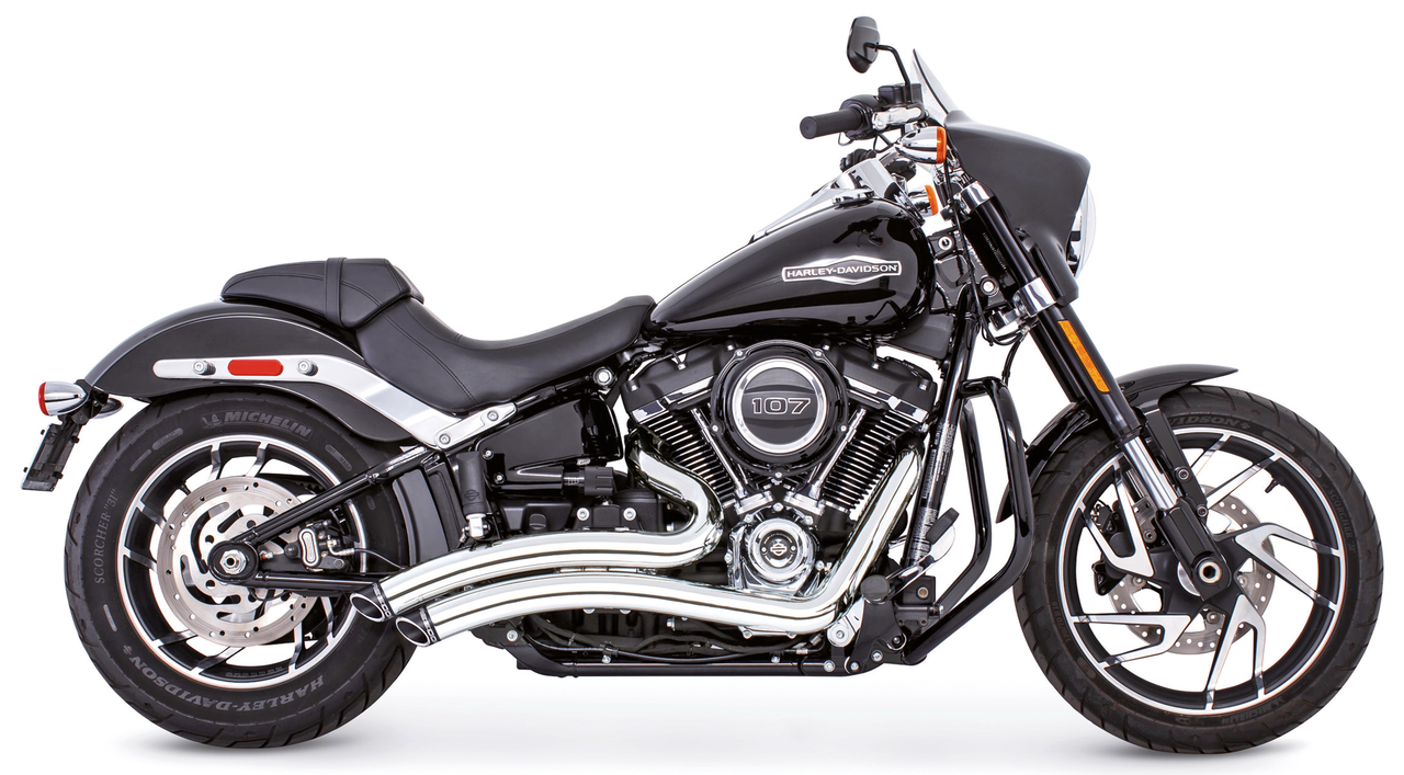 Sharp Curved Radius St18 Up Chr/Blk 2-2 Full Exhaust System Freedom Performance Exhaust