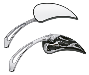 Gzp Chrome & Black Flame Mirror Set Mirror & Component Zodiac