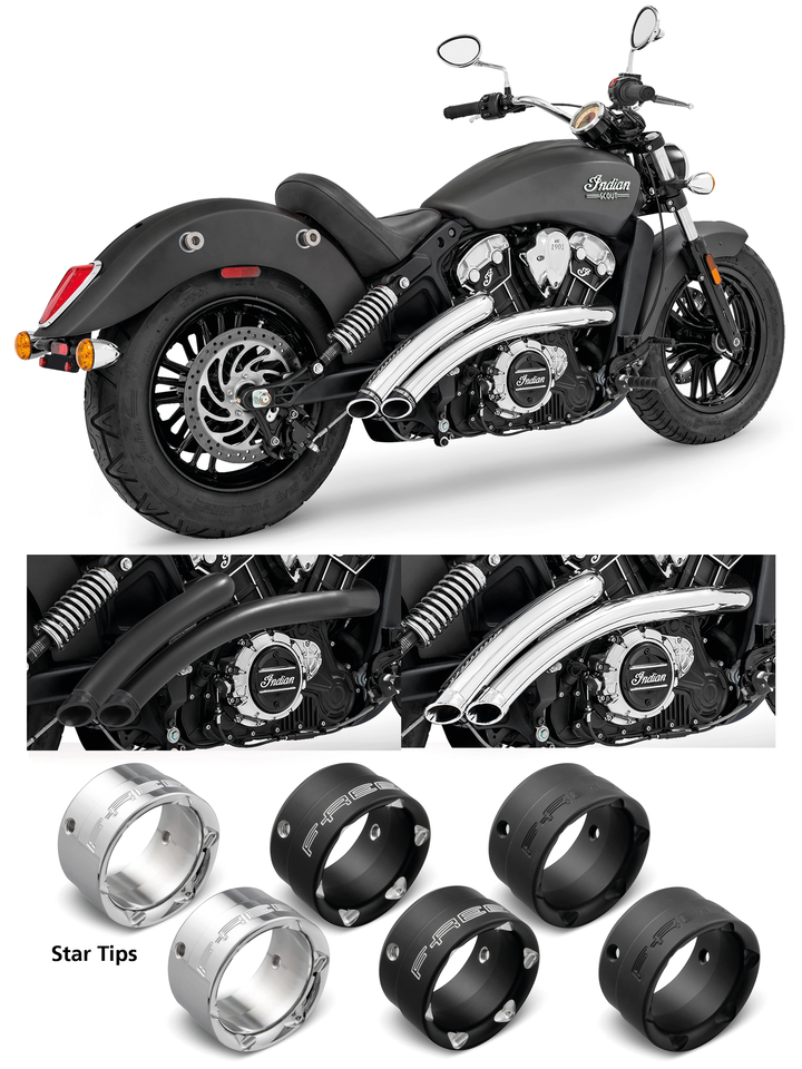 Freedom Radical Radius Isc15 24 Chr/Blk 2-2 Full Exhaust System Freedom Performance Exhaust