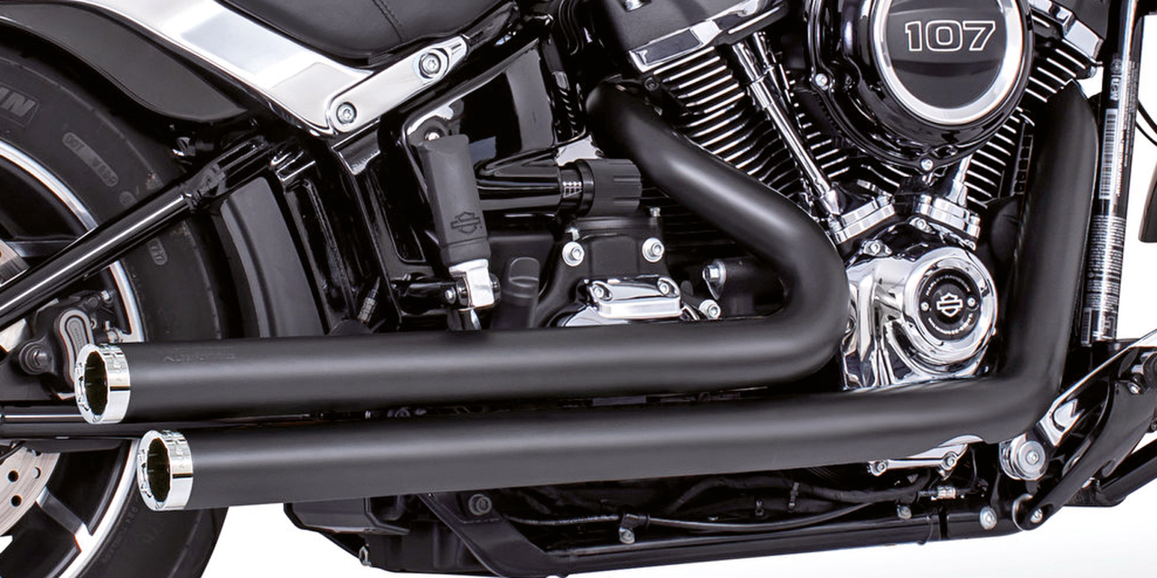 Indep Staggered St18 Up Blk/Chr 2-2 Full Exhaust System Freedom Performance Exhaust