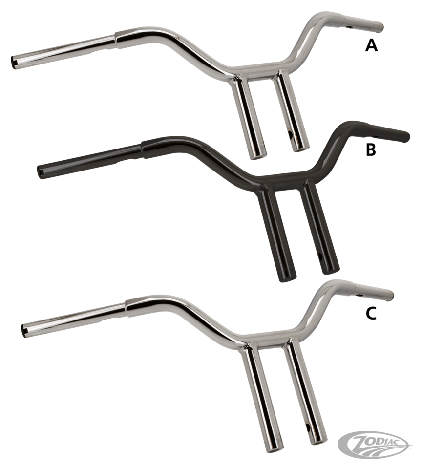 Gzp Chr 11" Rise Clubstyle Chonkybar Fat T-Bars Zodiac