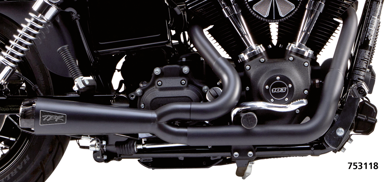 Two Brother Racing Comp-S 2-1, Black - 06-17 Dyna Full Exhaust System Two Brothers Racing