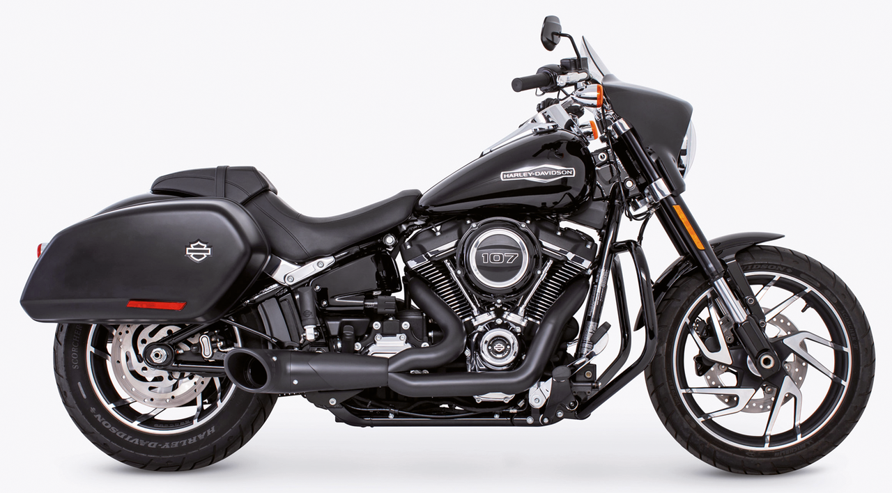 2 1 Turnout St18 Up Chr/Blk 2-1 Full Exhaust System Freedom Performance Exhaust