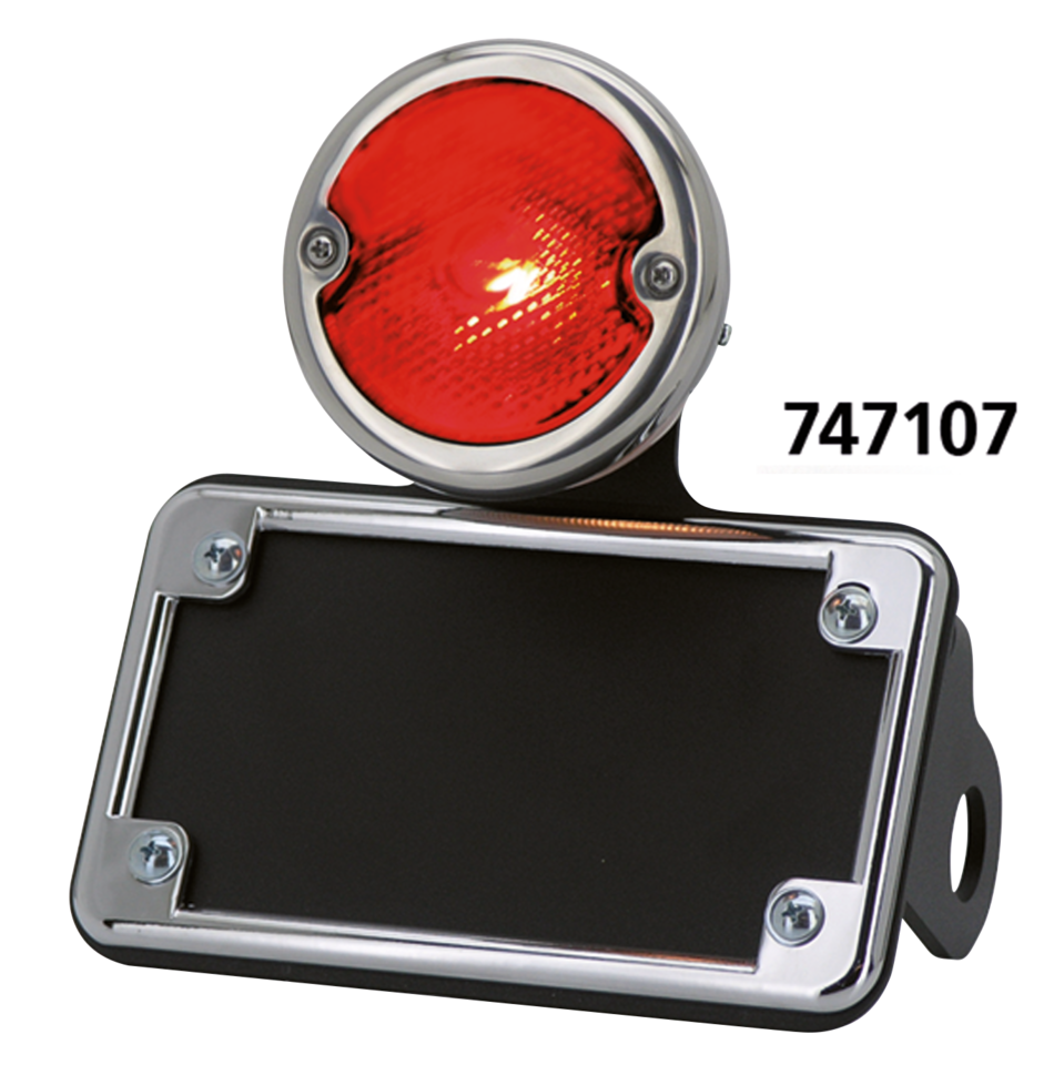 Nsc 32 Taillight W/Horizontal Lic.Mount Custom Taillights No School Choppers Default Title