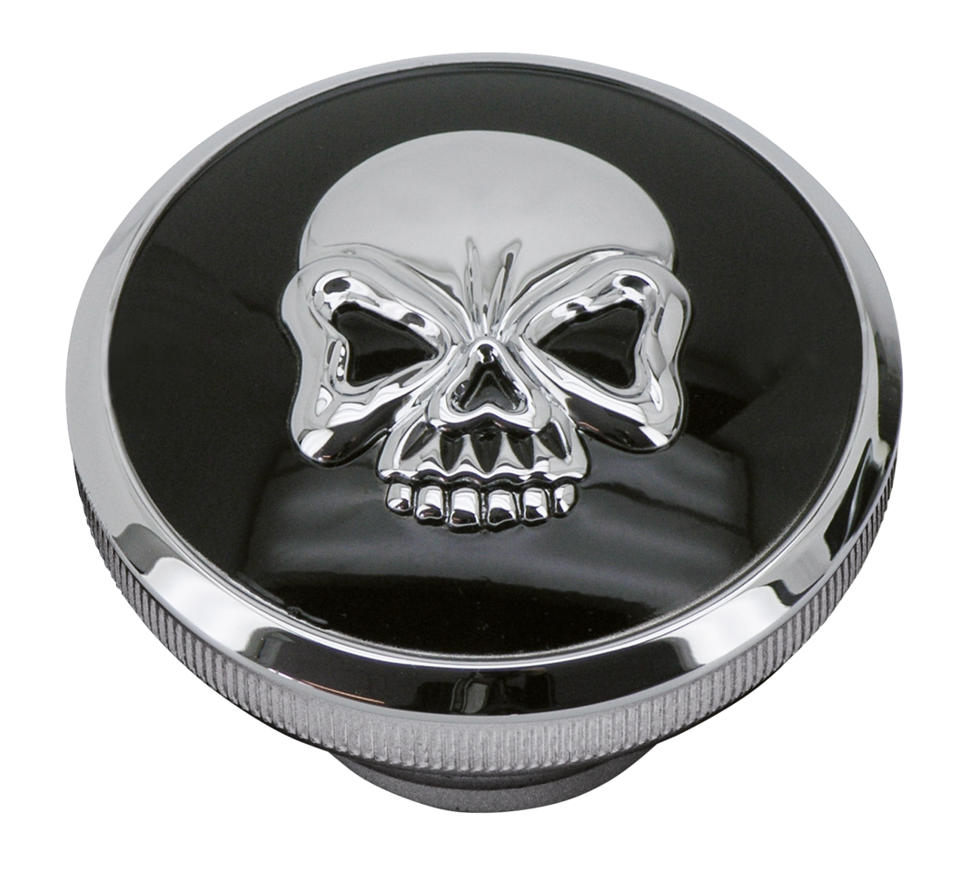 Gzp Skull Blck/Chrome Gas Cap Set 84 96 Gas Cap Zodiac Default Title