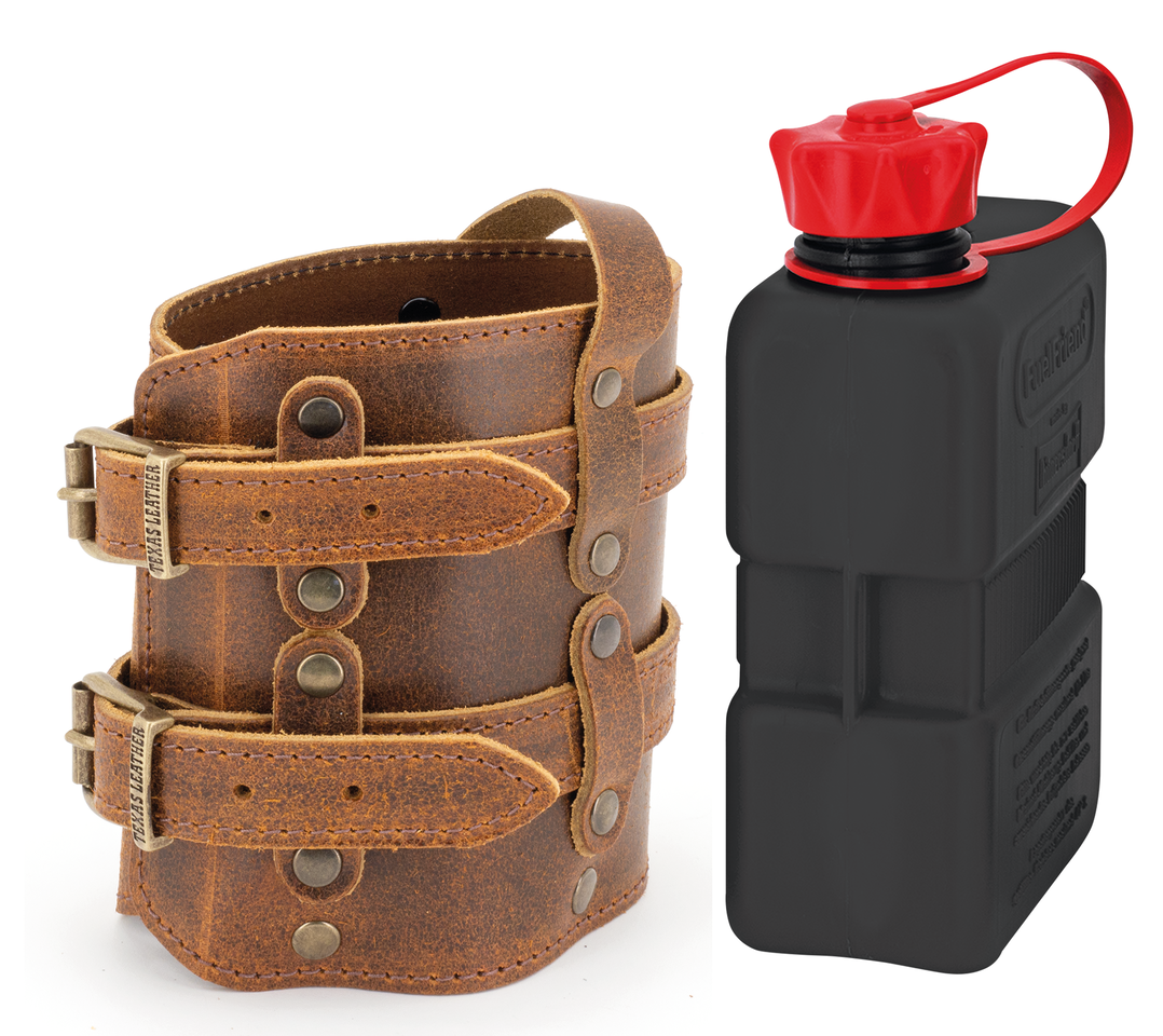Ranger Holder With 1 L Blk Ff Canister Bottle & Canister Holder Texas Leather Default Title