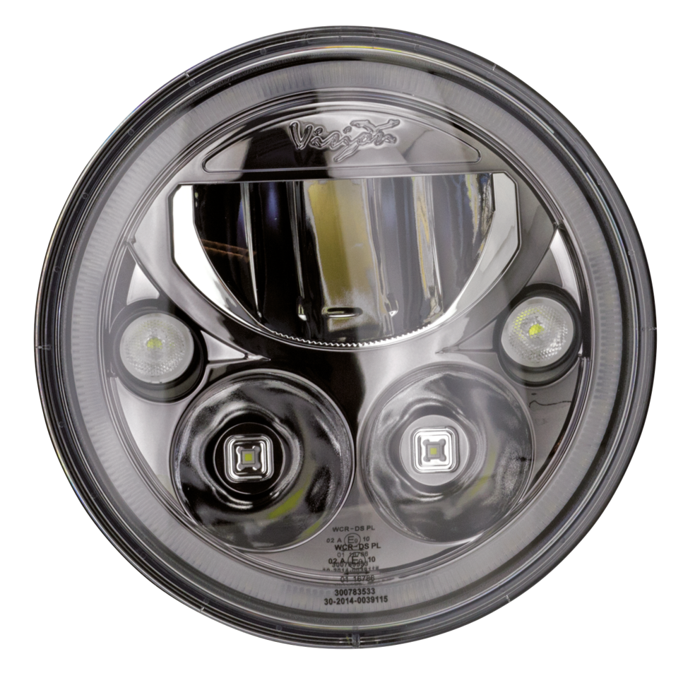 Vision X Round 7" Black With Halo Light Units Vision X