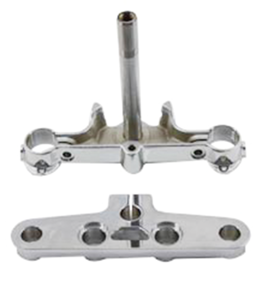 Triple Tree Set 41mm Flst00 17 Chrome Triple Tree Kit V Twin Mfg Default Title
