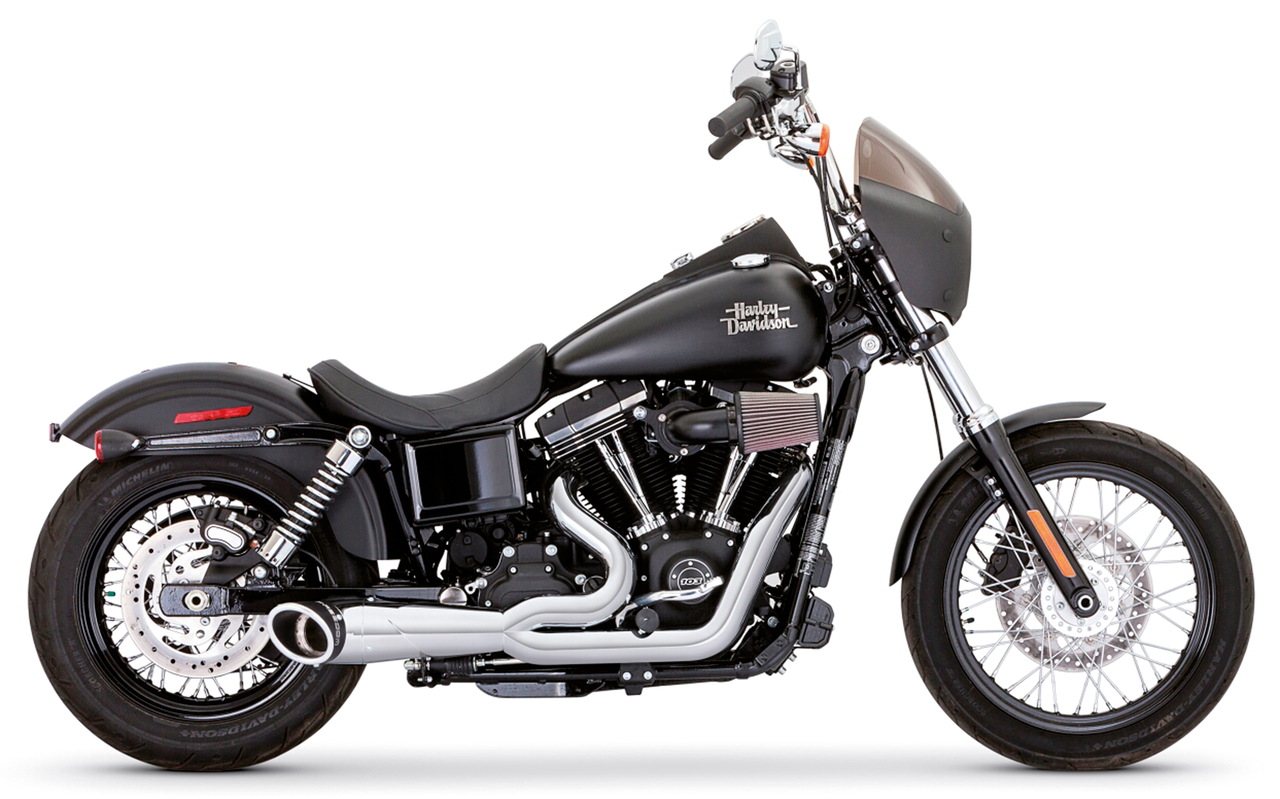 Fxd91 05 Turnout 2 1 Ch/Bk (4.5") 2-1 Full Exhaust System Freedom Performance Exhaust