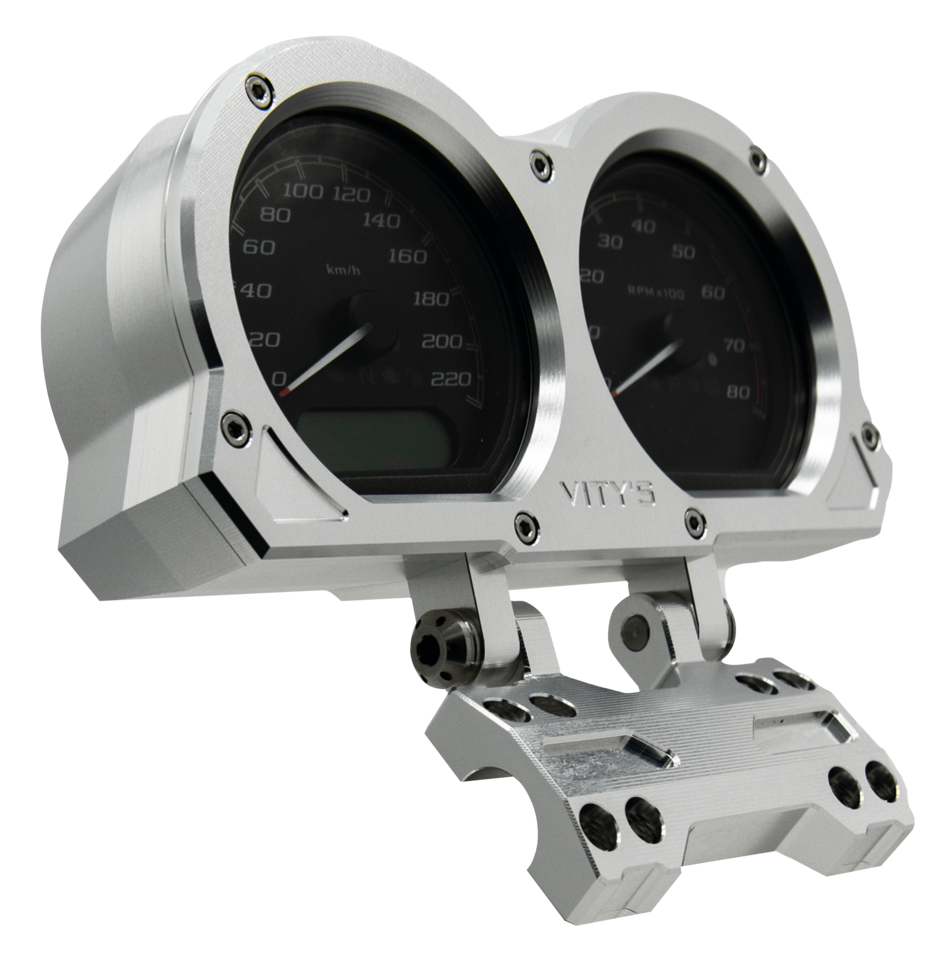 Vity's Road Glide Billet Gauge Silver Speedo Mount Vity's Design