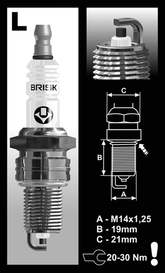 Each Brisk Lr14 Yc Spark Plug Spark Plug Brisk Default Title