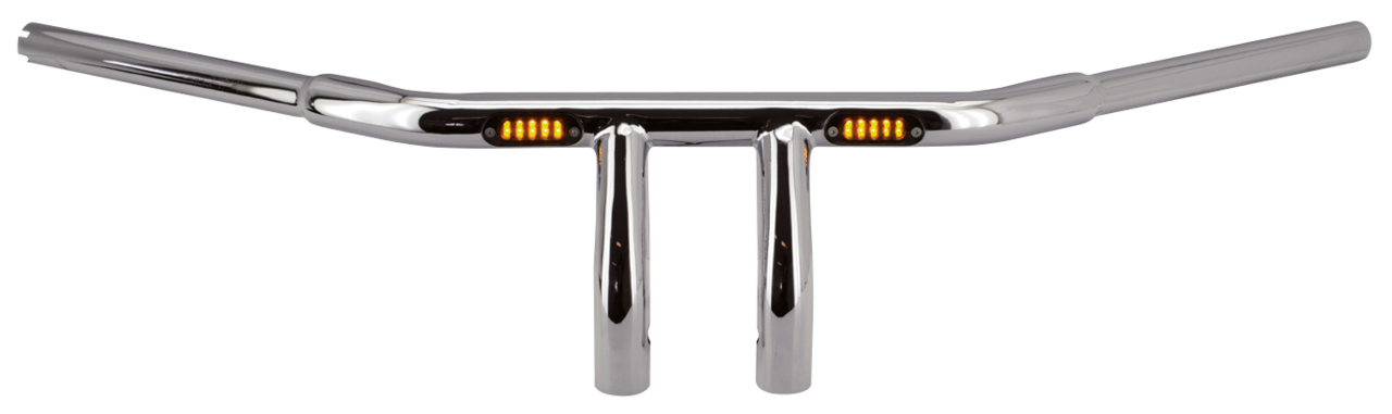 Gzp Gloss Blk 6" T Bar Tbw Smoke Led Mar T-Bar Handlebar Zodiac Default Title