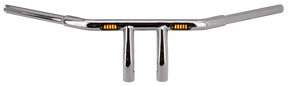 Gzp Gloss Blk 6" T Bar Tbw Smoke Led Mar T-Bar Handlebar Zodiac Default Title