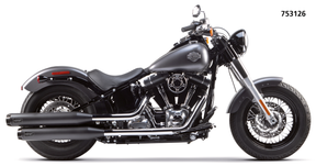 2 Bros Fls/Flstn14 16 Blk Dual S/O Delux Slip-On & Muffler Two Brothers Racing