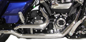 30" True Dual Fishtails Chr Flh/T17 Up 2-2 Exhaust Header V Twin Mfg Default Title
