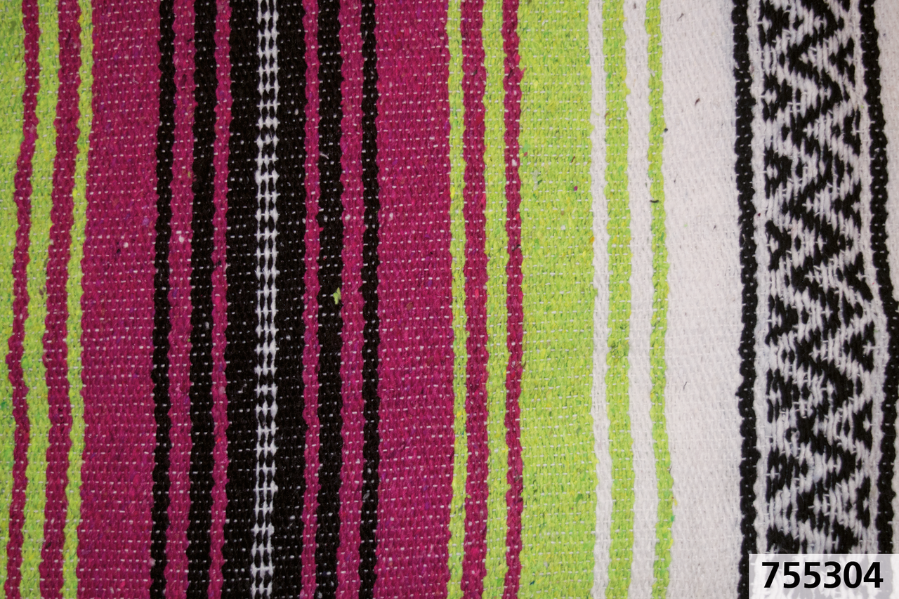 Mexican Blanket Pink/Apple Green/White Indispensables Texas Leather Default Title