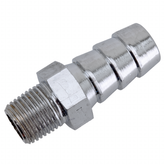 Chrome Brass Barb Fitting 1/8" 27 Nptx3/8 Oil/Fuel Line & Fitting Bender Cycle Default Title