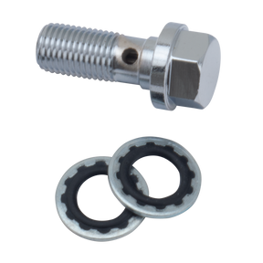 Gzp Chrome Banjo Bolt 3/8" 24 Brake Line & Fitting Zodiac