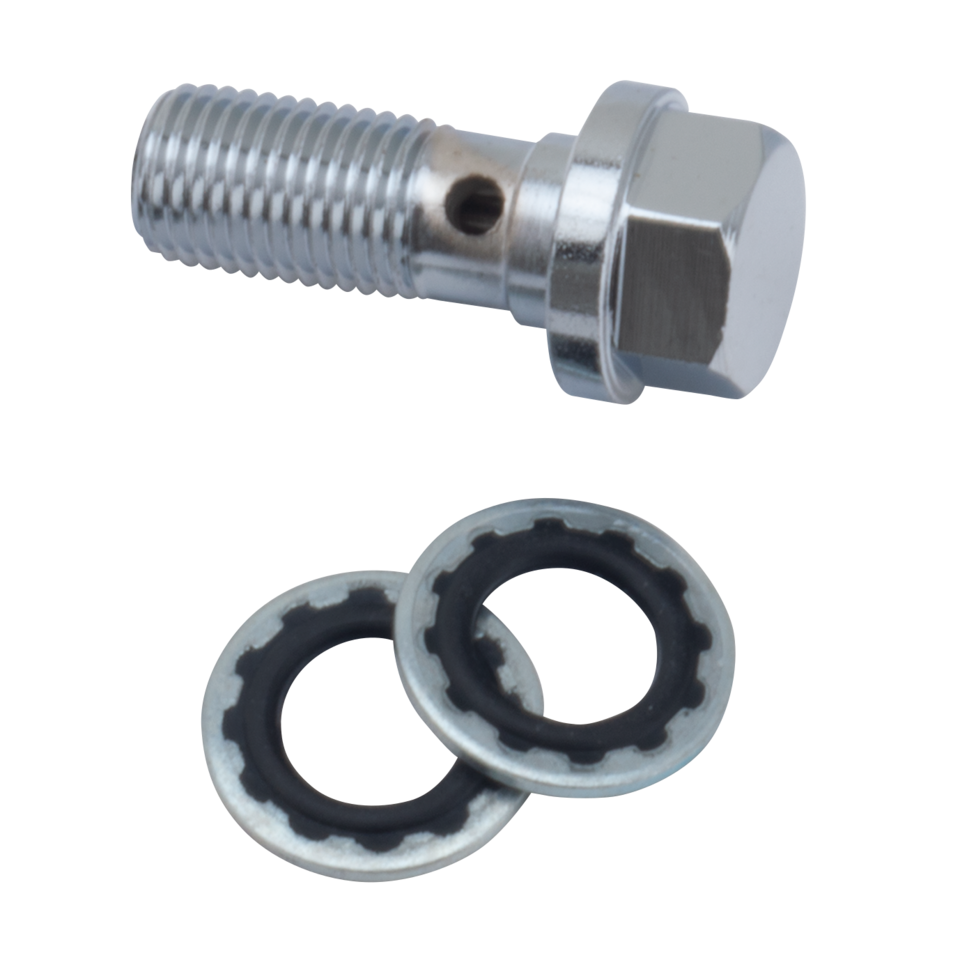 Gzp Chrome Banjo Bolt 3/8" 24 Brake Line & Fitting Zodiac
