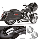 Sharp Curve Radius+Caps Ch/Bk Flh/T95 16 2-2 Full Exhaust System Freedom Performance Exhaust Default Title