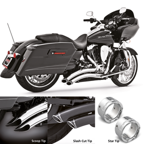 Sharp Curve Radius+Caps Ch/Bk Flh/T95 16 2-2 Full Exhaust System Freedom Performance Exhaust Default Title