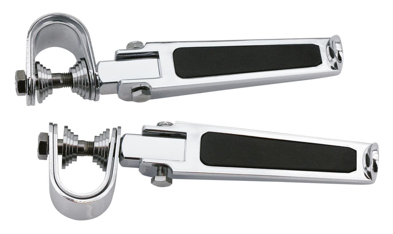 Gzp Chrome Clamp On Folding Footpegs, Pa Passenger Foot Peg Zodiac
