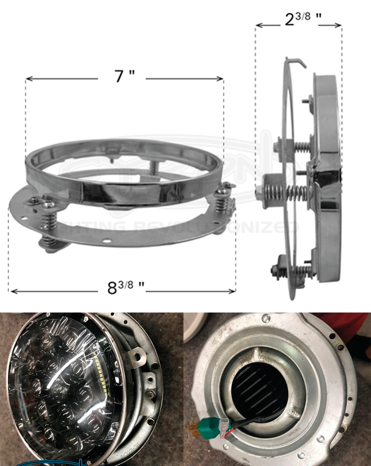 Cyron Adj Mount Ring F/7" Led Headlight Light Units Cyron
