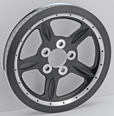 Gzp Rr Pulley Black Xl07 22 68 T 1" Rear Wheel Pulley Zodiac Default Title