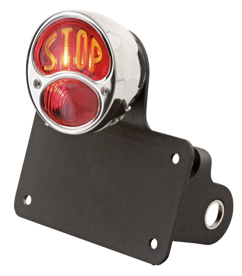 Nsc 28 Taillight W/Horizontal Lic.Mount Custom Taillights No School Choppers
