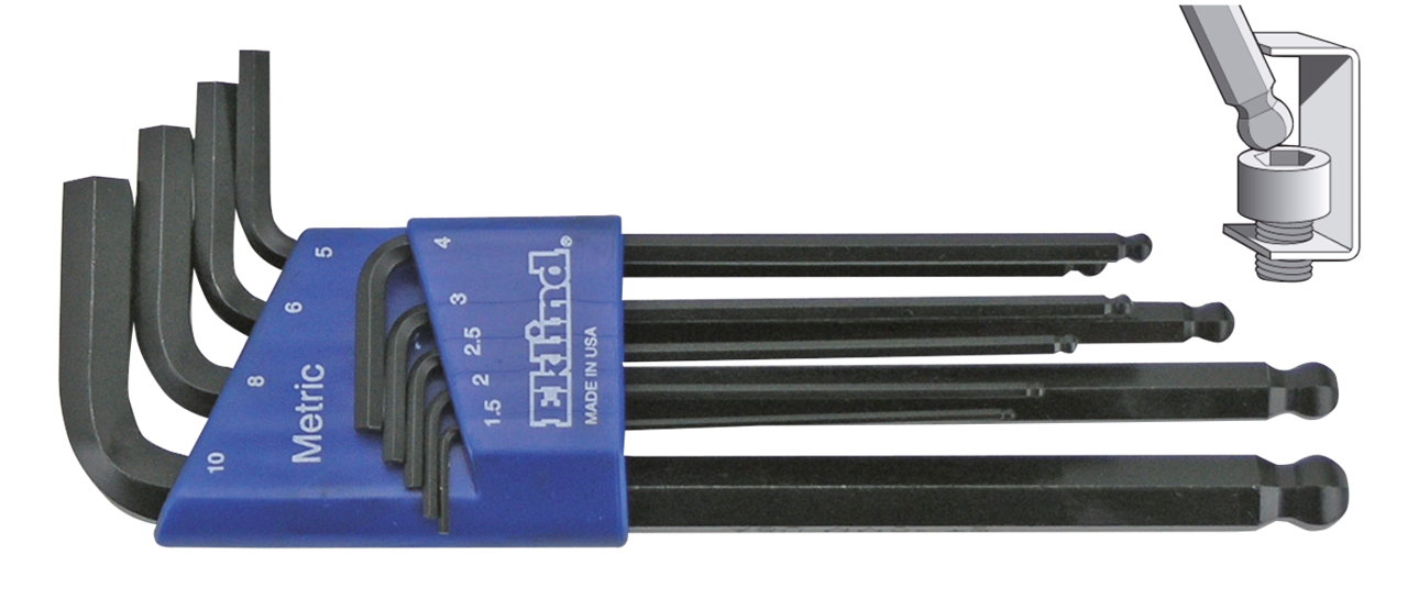 Eklind 9 Piece Metric Ball Hex L Key Set Workshop Tool Eklind Tool Company