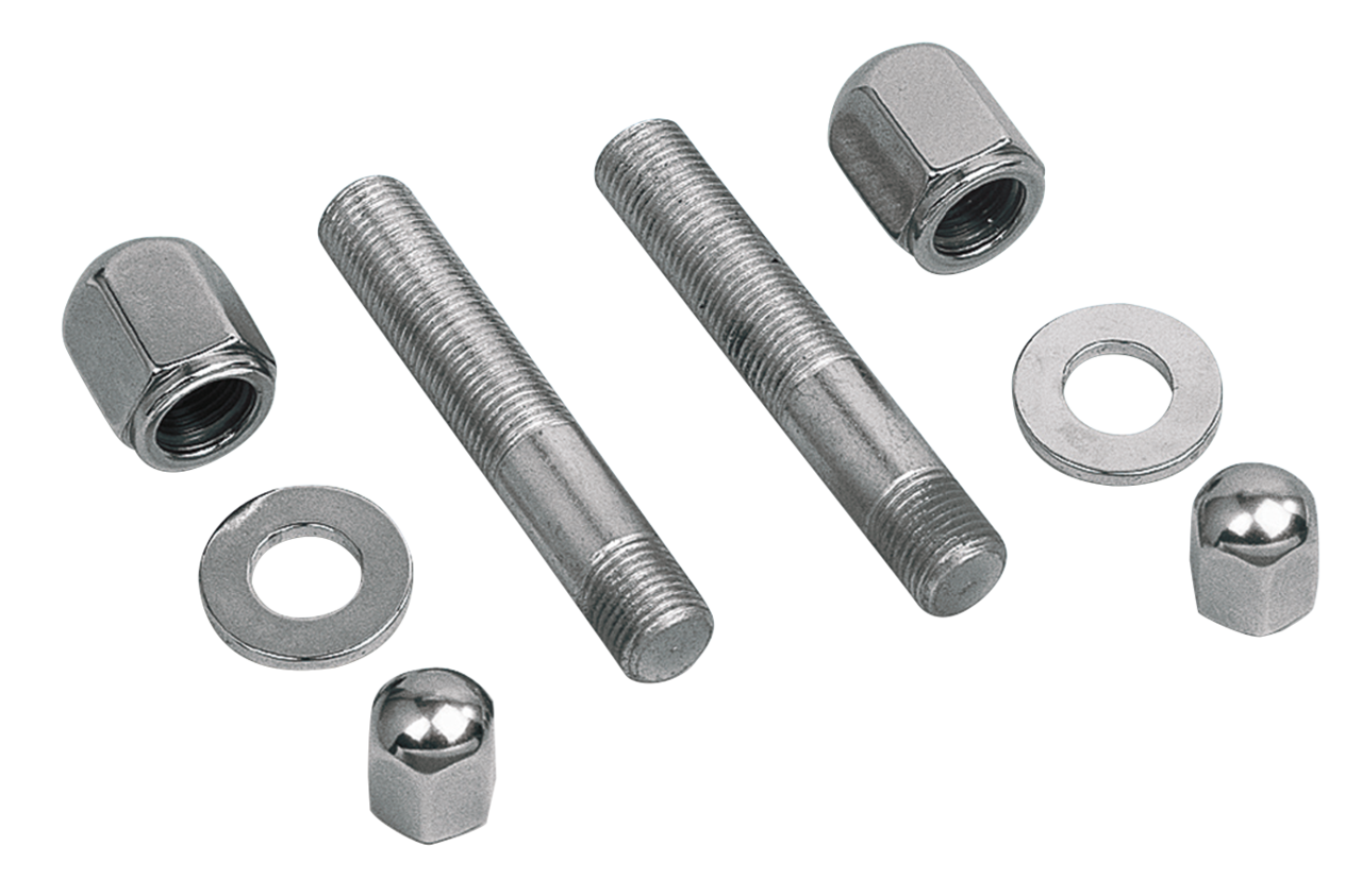 Shock Stud Kit + Chrome Nugget Nuts Bt. Hardware & Fastener Bender Cycle