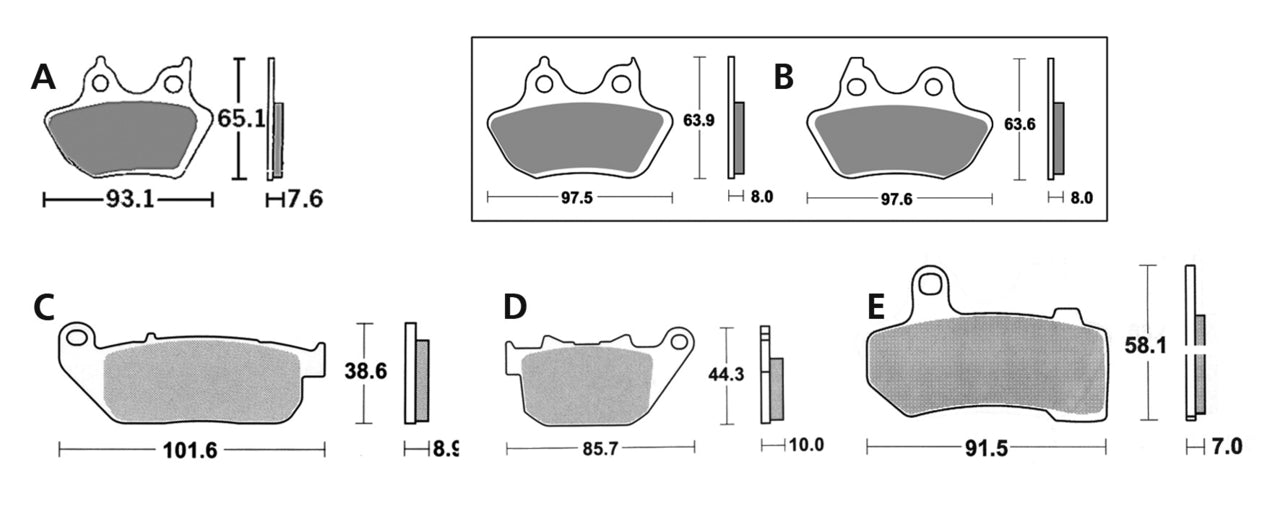 Matrix Brake Pads Vrsc06 17 Flh/T08 18 Brake Pad Matrix Brakes Default Title