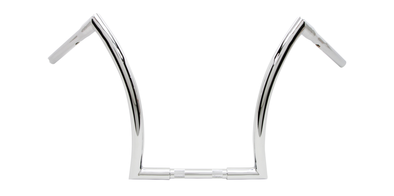 16" Z Bar 1" Chrome Dimpled Tbw Fat Handlebars for one inch handlebar clamps V Twin Mfg Default Title