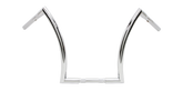 16" Z Bar 1" Chrome Dimpled Tbw Fat Handlebars for one inch handlebar clamps V Twin Mfg Default Title