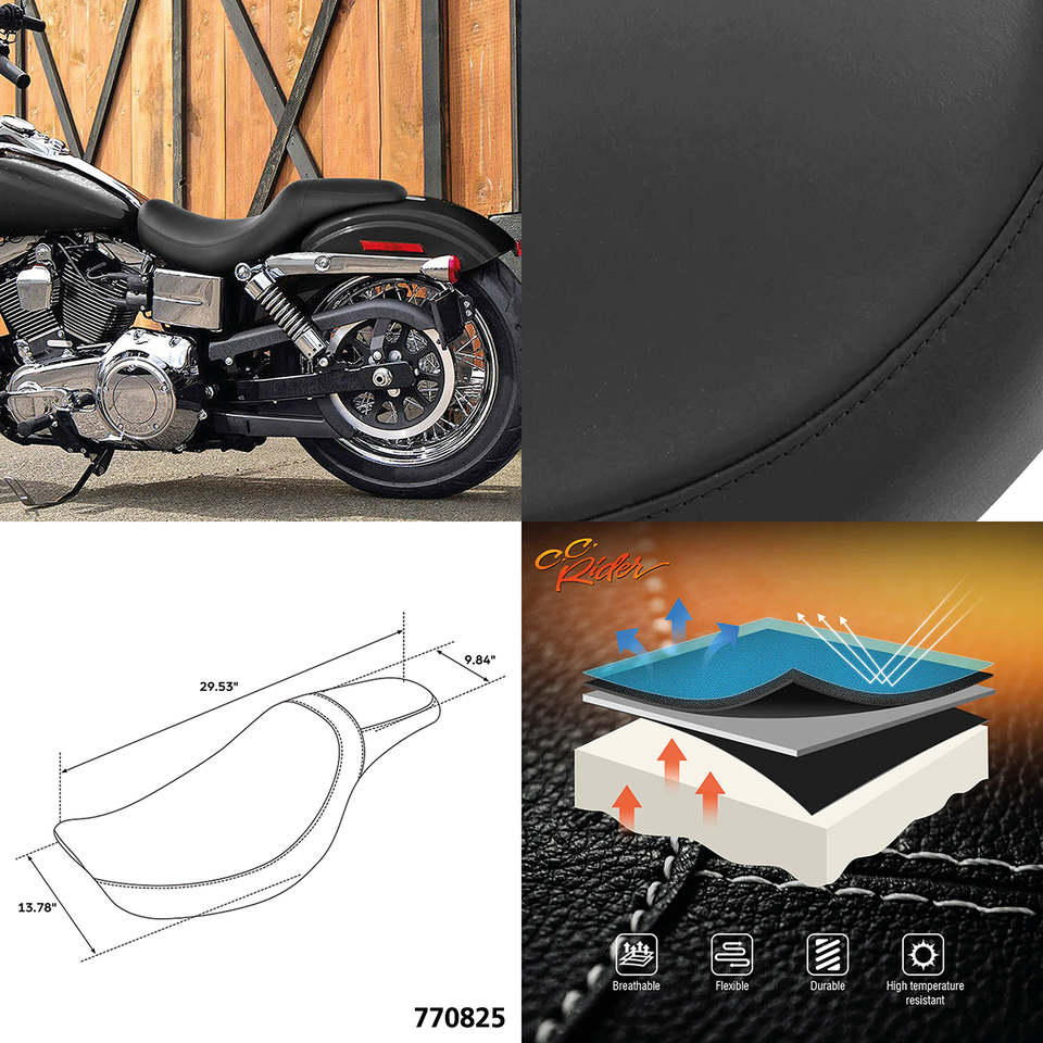 2 Up Plain Seat Black Fxd06 17 2-Up Seat C.C. Rider