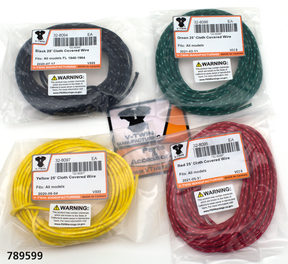 Cloth Covered Wire Kit 4x25ft Wiring & Connector V Twin Mfg Default Title