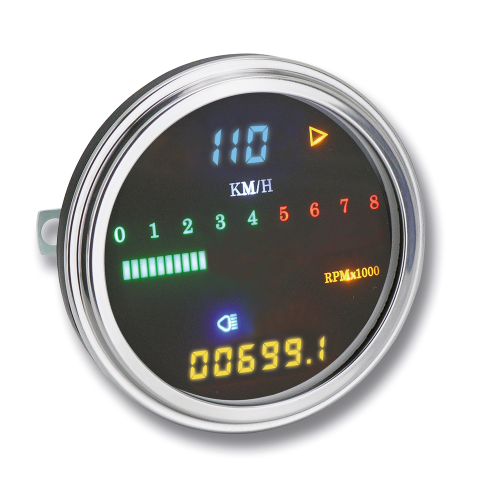 Gzp Full Digital Kph Speedo/Tacho Cabled Speedometer & Tachometer Combo Zodiac Default Title