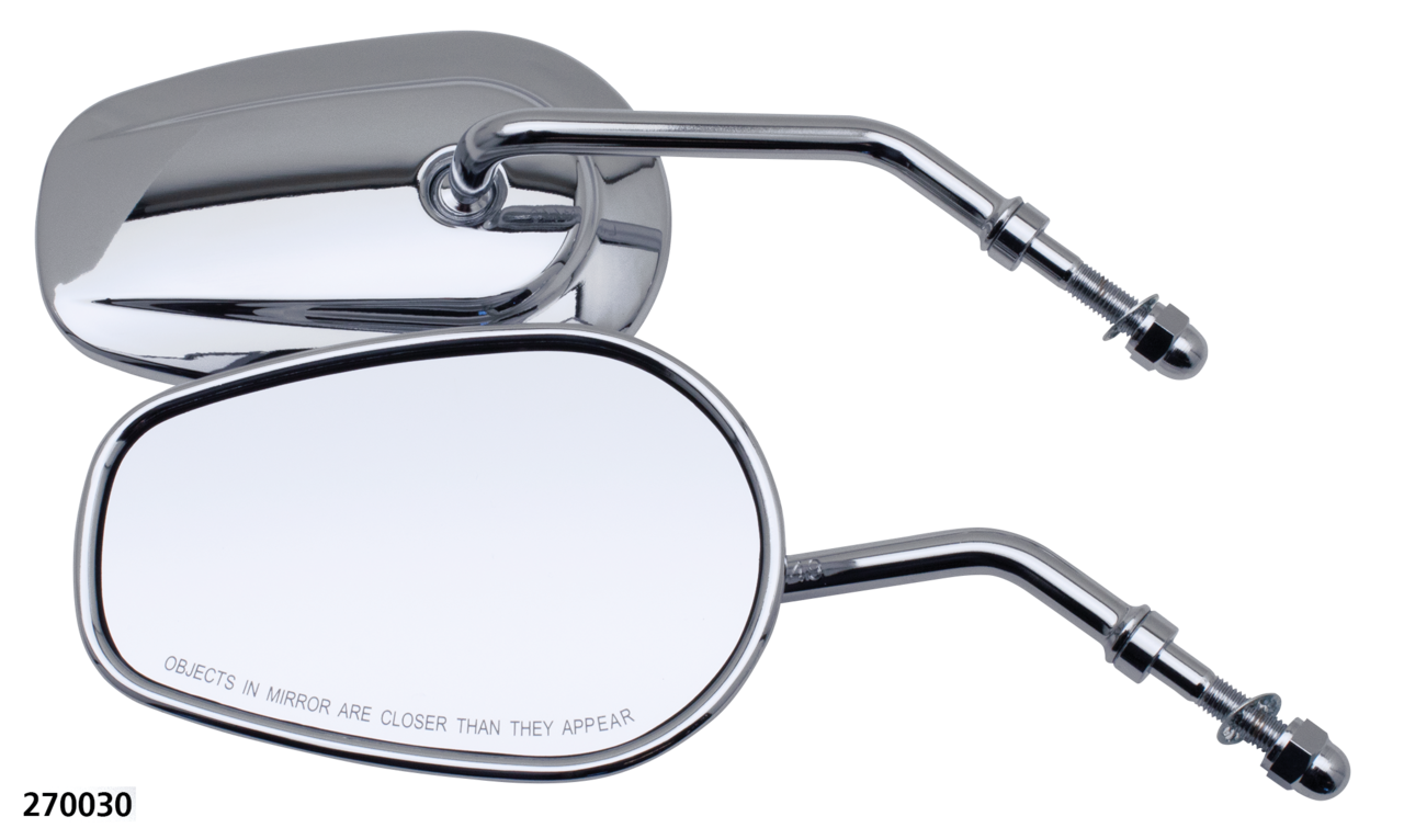 Gzp Chrome Tapered Mirrors, 4" Stem Mirror & Component Zodiac