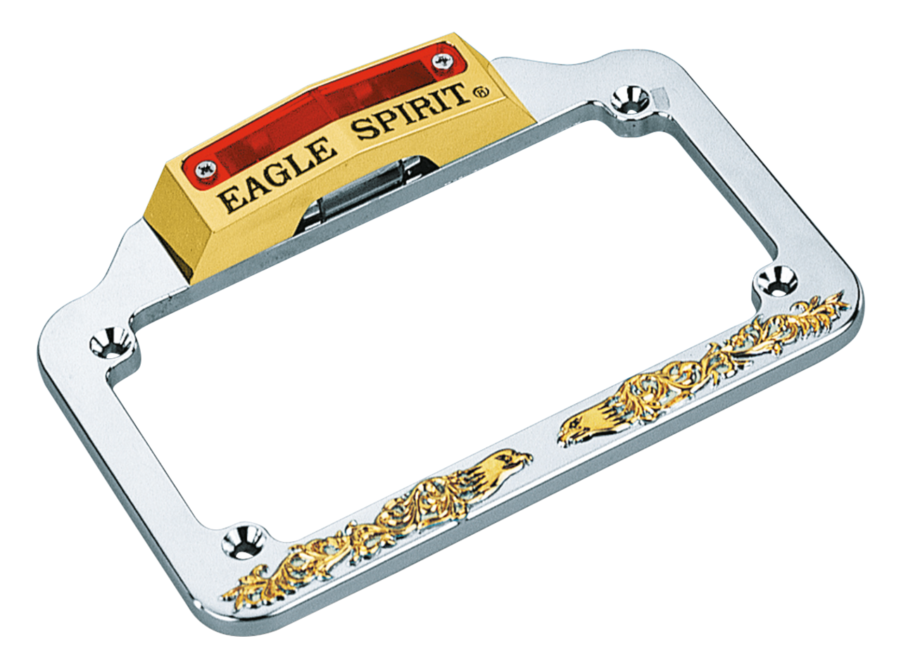 Gzp License Frame W/Lite Chr/Gold License Plate Mount Zodiac Default Title