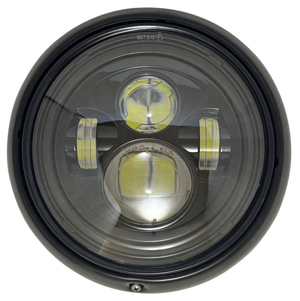 Headlight 7" Black/Clear Lens Light Units Corner Value Parts Default Title